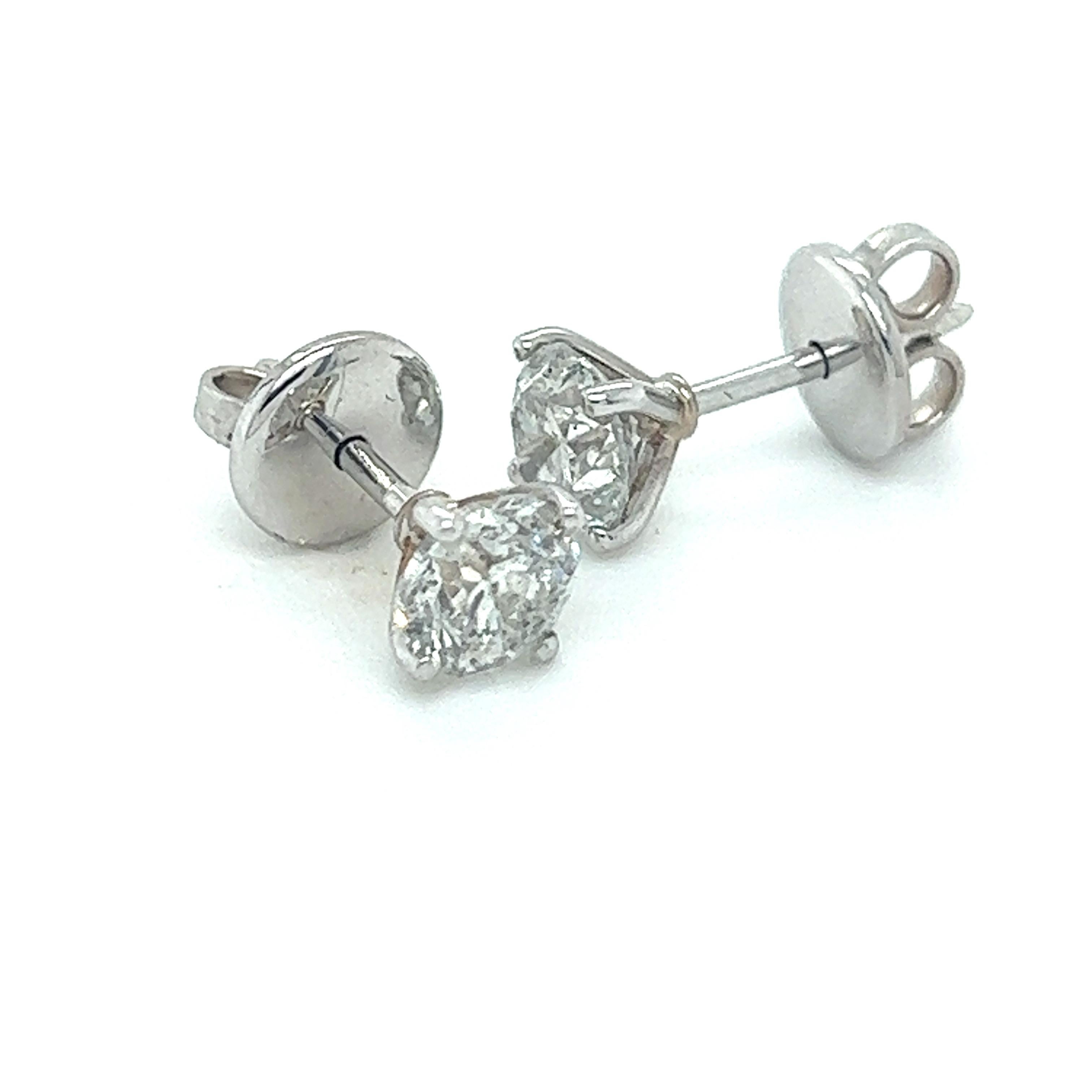 Contemporaneo Orecchini con diamanti in oro bianco 18 ct, 1,42 ct H. H. Si in vendita