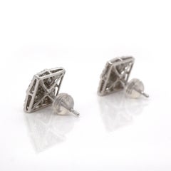 18CT White Gold Diamond Stud Earrings
