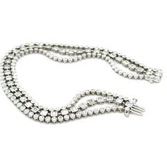Bracciale tennis con diamanti in oro bianco 18ct 5,52ct 29,0g