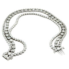 Bracciale tennis con diamanti in oro bianco 18ct 5,52ct 29,0g