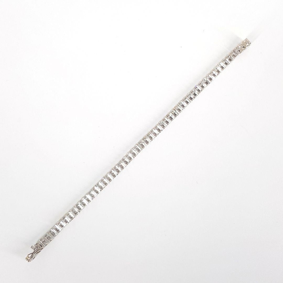 18ct white gold tennis bracelet