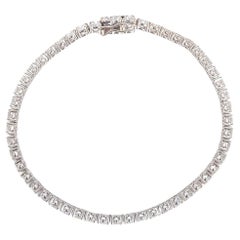 Diamant-Tennisarmband aus 18 Karat Weißgold