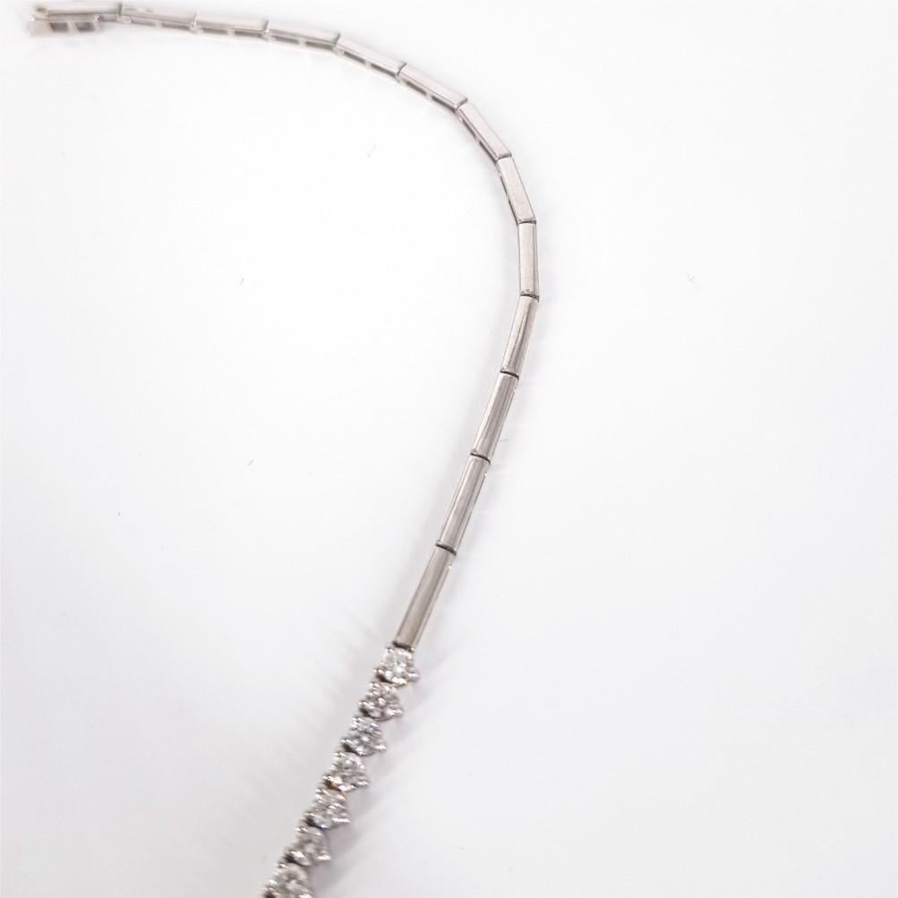 18ct White Gold Diamond Tennis Necklace 4