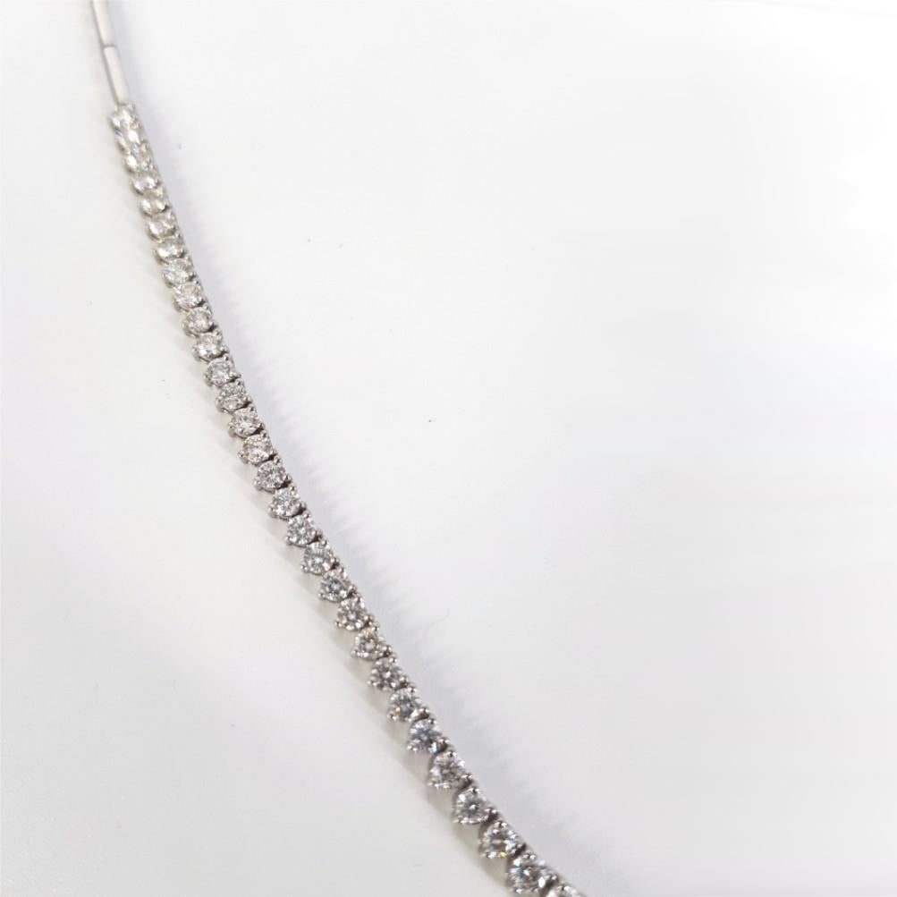 18ct White Gold Diamond Tennis Necklace 6
