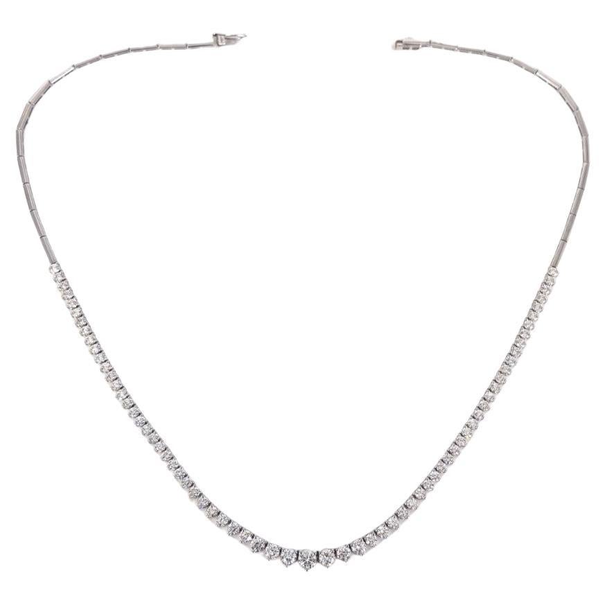 18ct White Gold Diamond Tennis Necklace