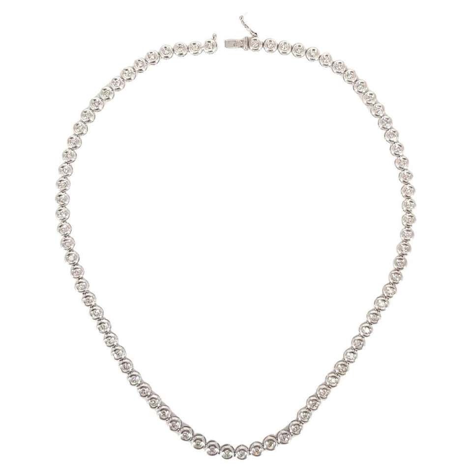 17.20 Carat Ideal Diamond Tennis Necklace For Sale at 1stDibs | perfect ...