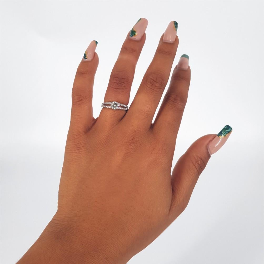 18ct White Gold Diamond Wedding Ring For Sale 5