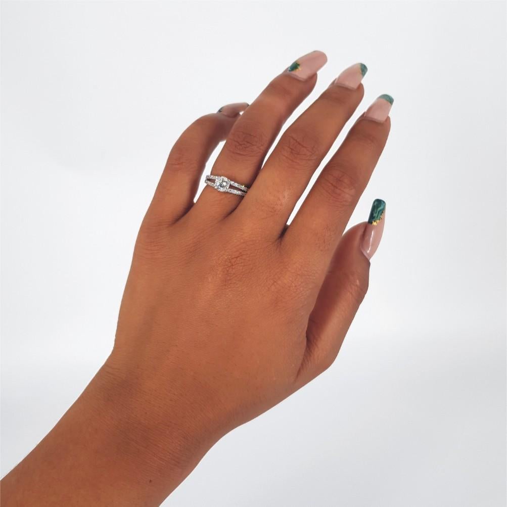 18ct White Gold Diamond Wedding Ring For Sale 8