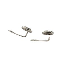 18ct White Gold Earring Jackets fit Behind any Stud Earring, with 1.0ct Diamonds