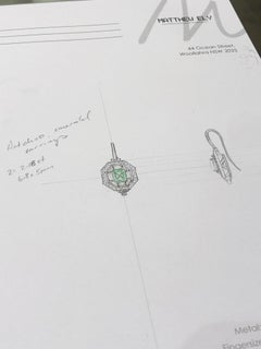 18 Carat White Gold Emerald and Diamond Earrings 18 Carat White Gold Emerald and Diamond Earrings