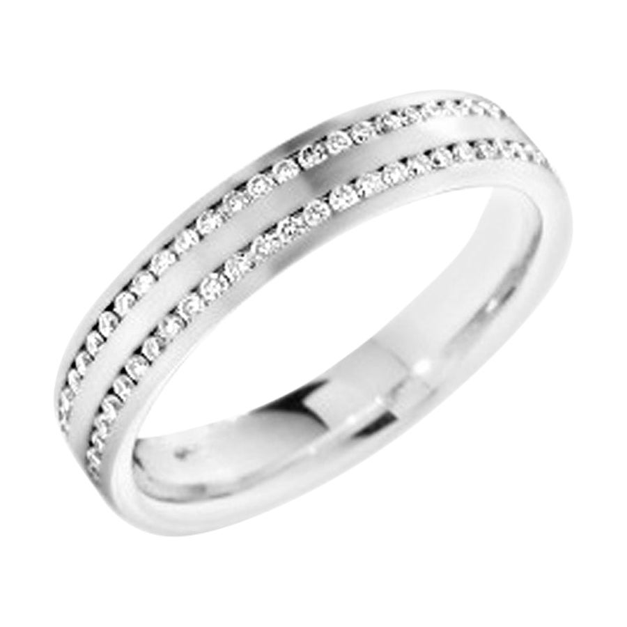 18 Karat Weißgold Eternity/Verlobungsring, 0,56 Karat im Angebot