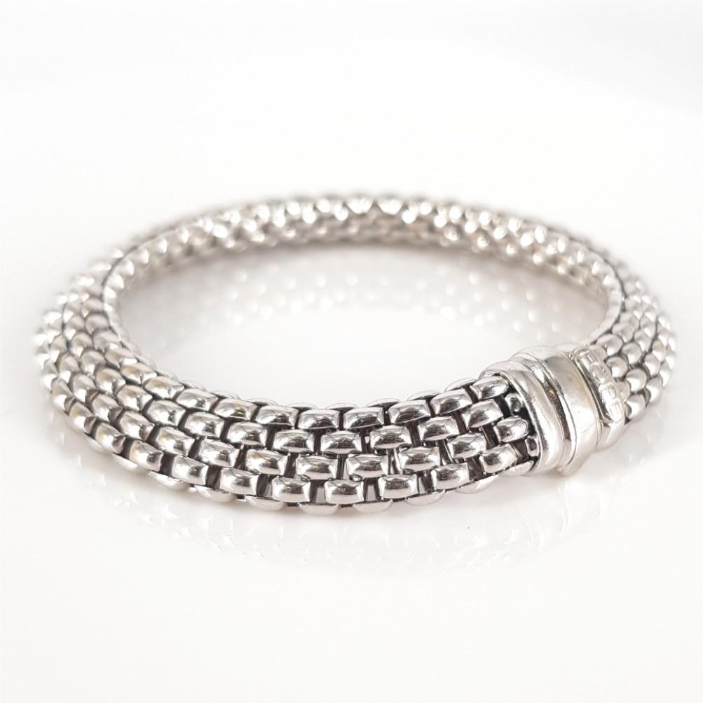 Women's 18ct White Gold Fope Bracelet  For Sale