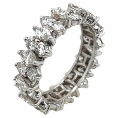 Anillo de Diamantes Eternidad Completa de Oro Blanco de 18 ct, Engastado con Diamantes Naturales de 3,0 ct