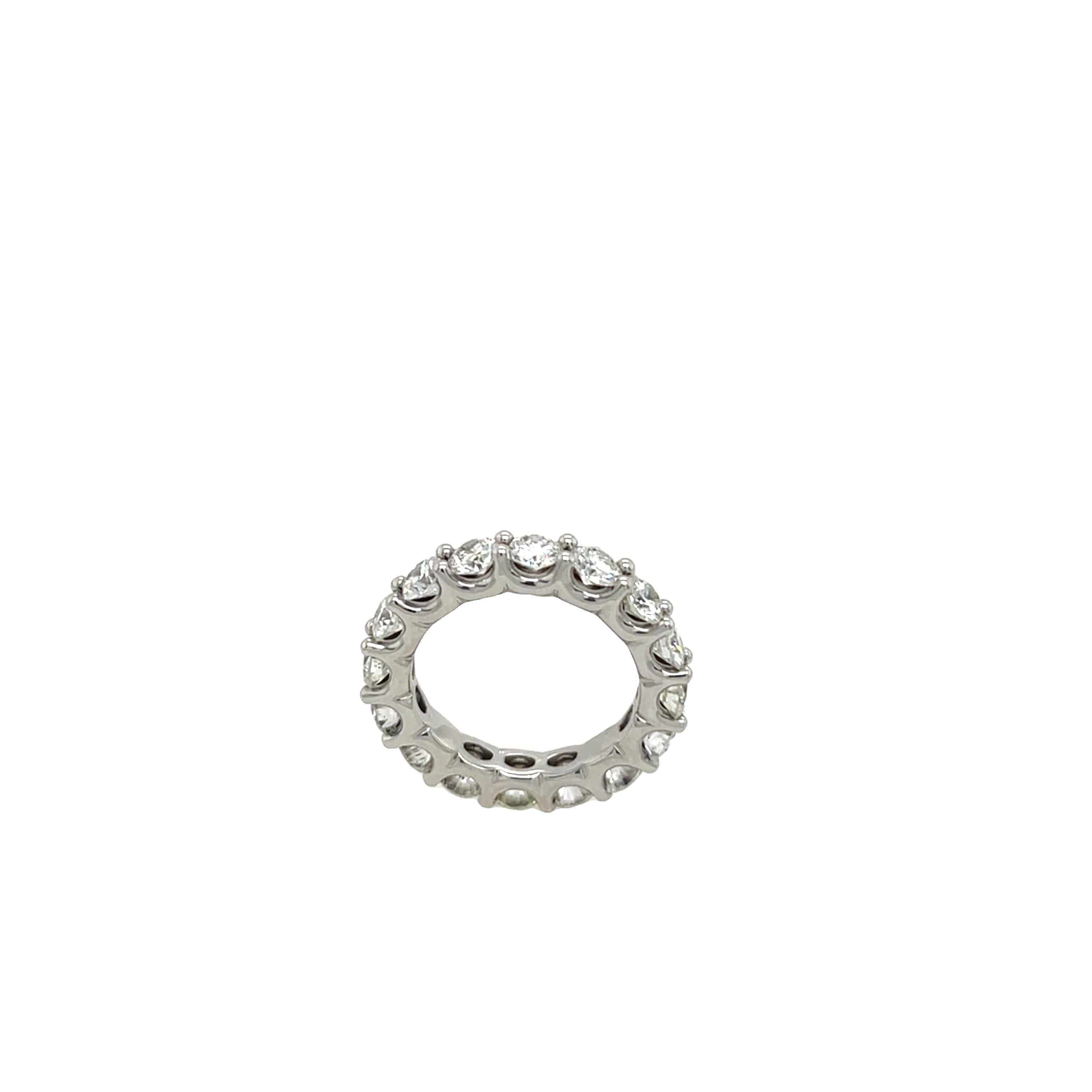 18ct White Gold Full Eternity Diamond Ring, Set With 4.27ct Natural Diamonds 2