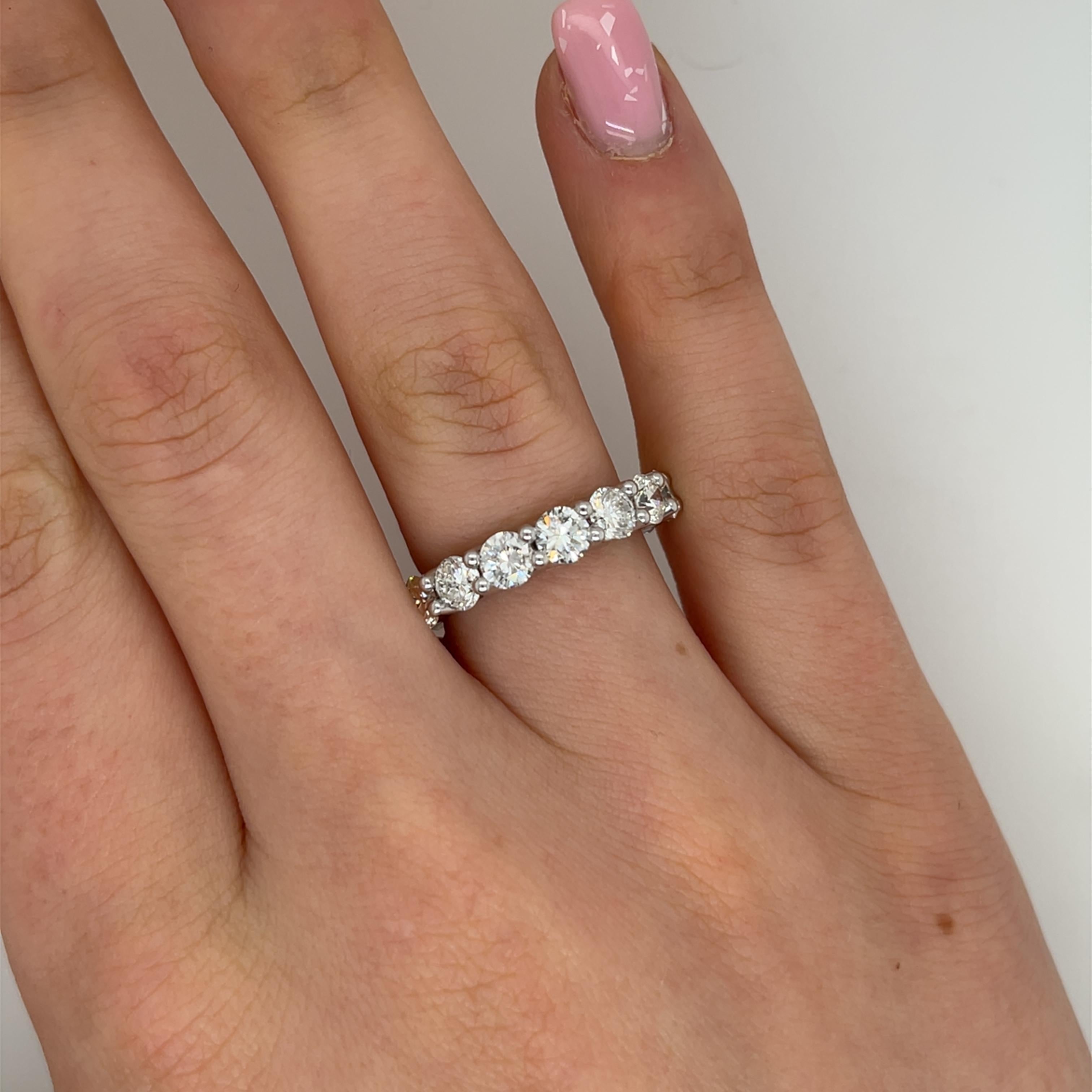 18ct White Gold Full Eternity Diamond Ring, Set With 4.27ct Natural Diamonds 3
