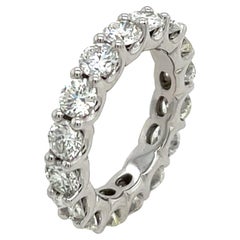 18ct White Gold Full Eternity Diamond Ring, Set With 4.27ct Natural Diamonds
