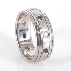 18 Carat White Gold Gents Diamond Ring