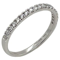18ct White Gold Half Eternity Diamond Ring, Set With 0.28ct Diamonds