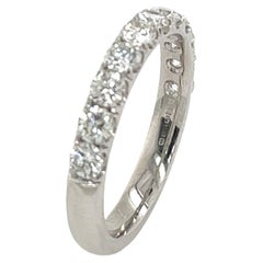 Bague d'éternité/bague de mariage en or blanc 18 carats sertie de diamants de 0,85 carat