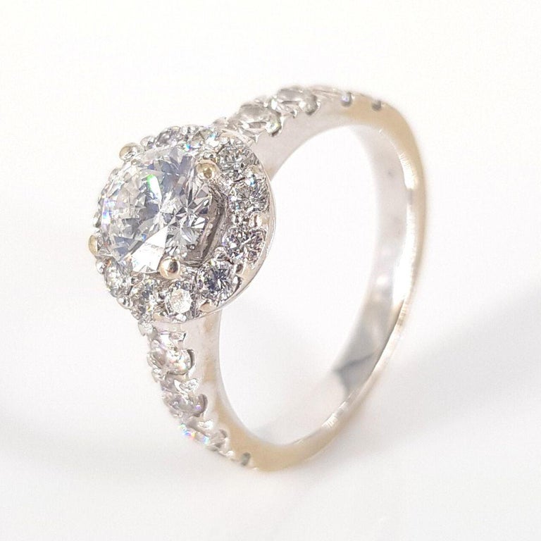 18ct White Gold Halo Style Diamond Ring - 0.50ct Diamonds main image 1