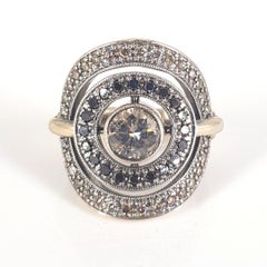 18 Carat White Gold Hinged Pave Diamond Ring