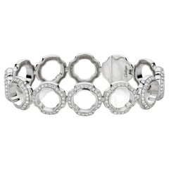 18ct White Gold Link Diamond Bracelet