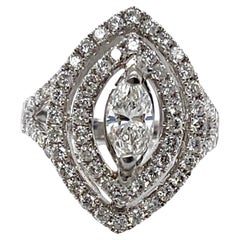 Used 18ct White Gold Marquise Diamond Ring
