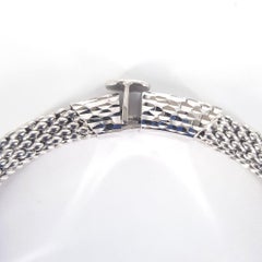18 Carat White Gold Mesh Bracelet