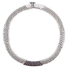 18 Carat White Gold Mesh Bracelet