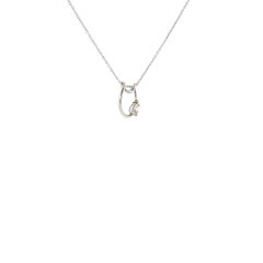 18ct White Gold Oval Shape Diamond Pendant Necklace – 0.60ct