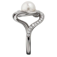 18ct White Gold, Pearl and Diamond 'Pacific' Cocktail Ring