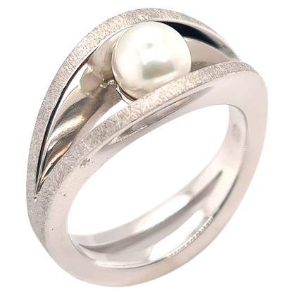 Bague en or blanc 18 carats et perles « Reflections de perles »