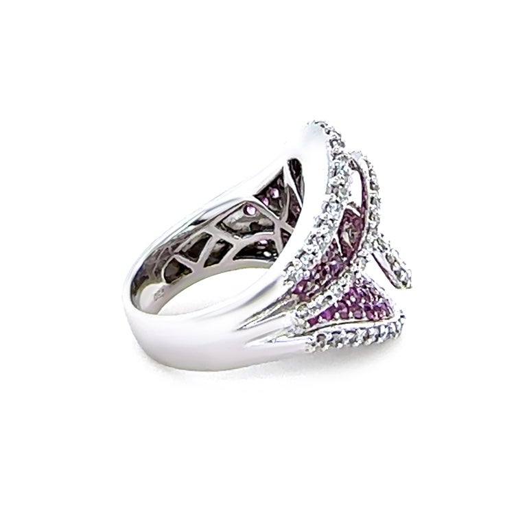Bague Solitaire Rose De Carat - or blanc 18 carats : bijoux