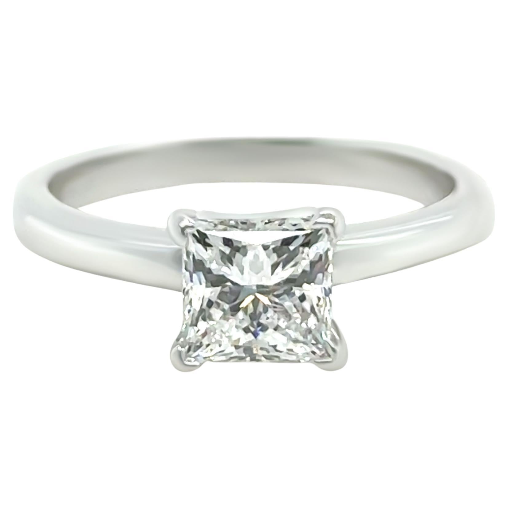 GIA 18ct White Gold Princess-Cut Diamond Engagement Ring 1.20ct