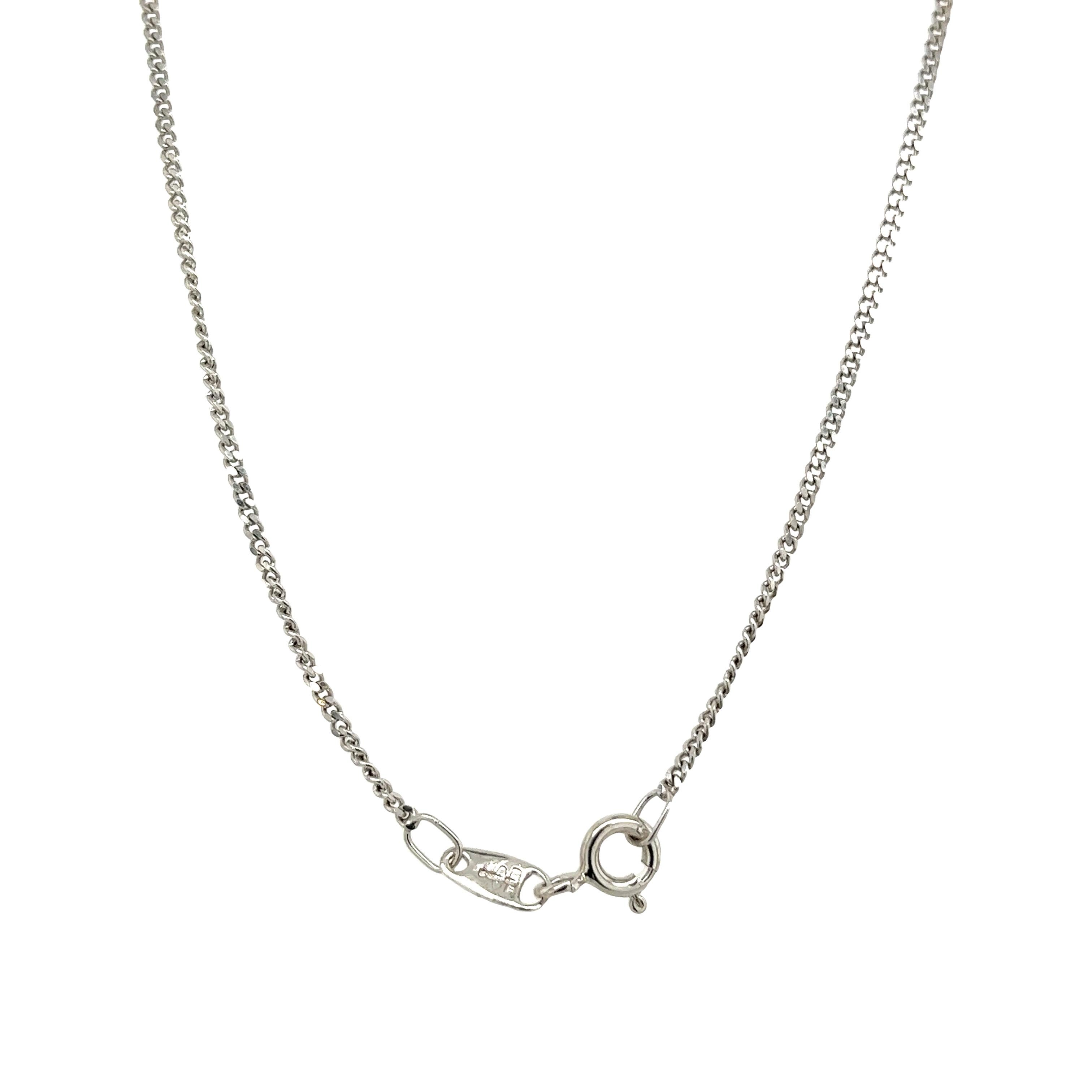 Taille princesse Pendentif en or blanc 18 carats serti d'un diamant taille princesse et d'un diamant de 0,49 carats F/VS en vente