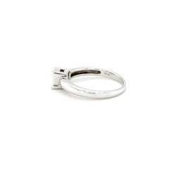 Illusion-Set Princess Cut Diamond Ring in 18ct White Gold, 0.50ct Solitaire Look