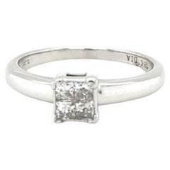 18ct White Gold Princess Cut Diamond Ring