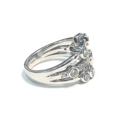 18 Carat White Gold Raindance Style Diamond Ring