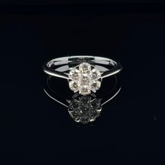 18ct White Gold Ring with 0.54ct Diamond
