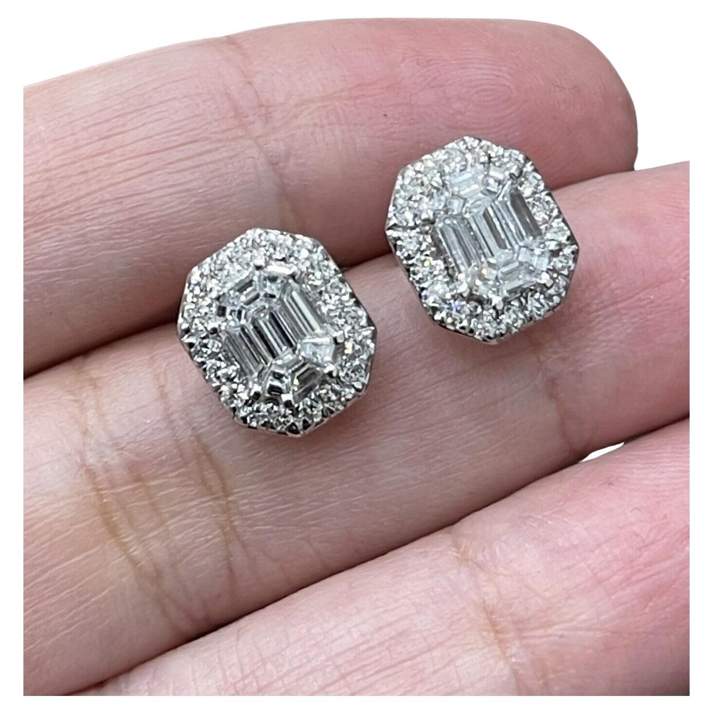Buy Clara White Sterling Silver Emerald Cut CZ Stud Earrings for Women At  Best Price @ Tata CLiQ