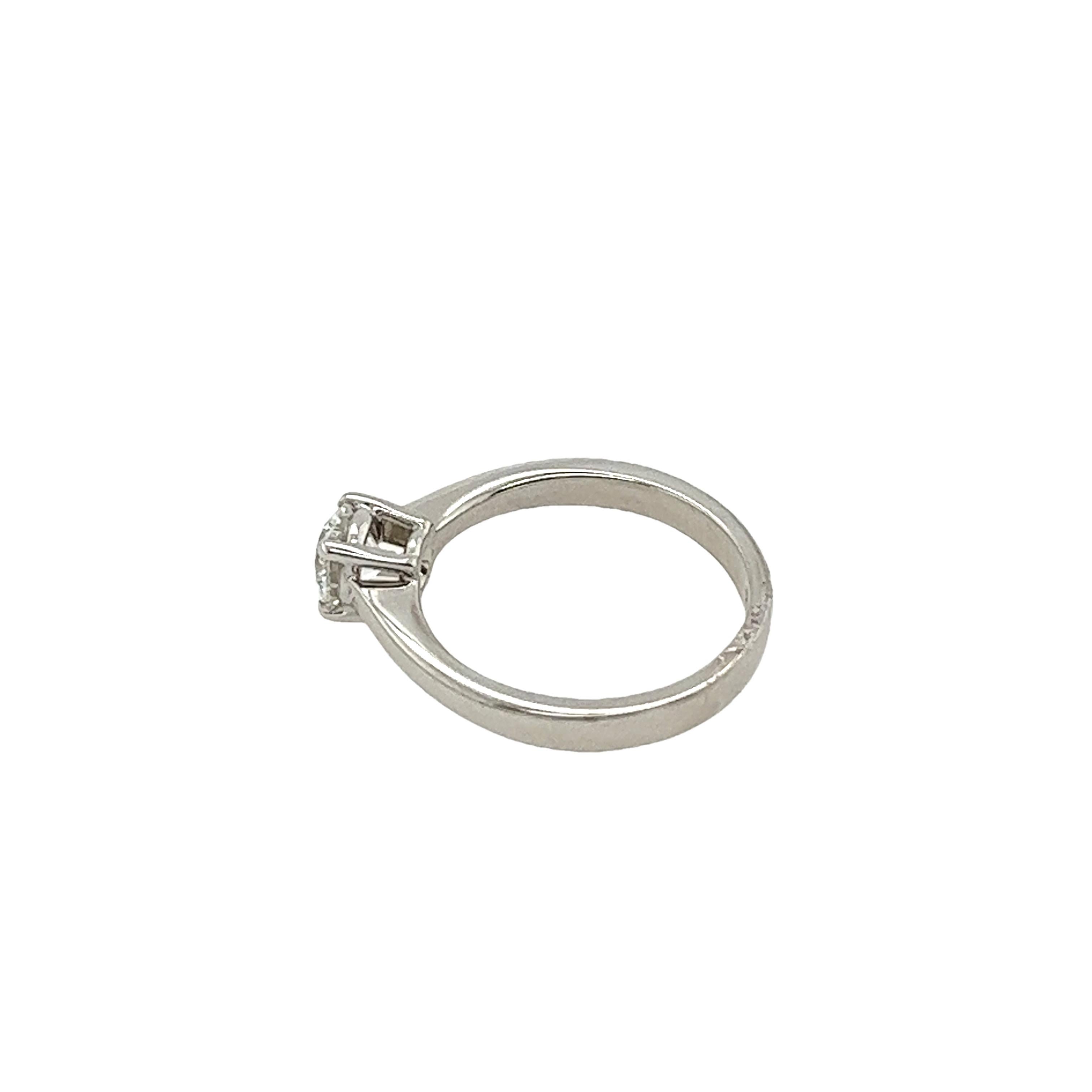 18ct Weißgold Solitär Diamantring mit 0,60ct Brillantdiamant Damen