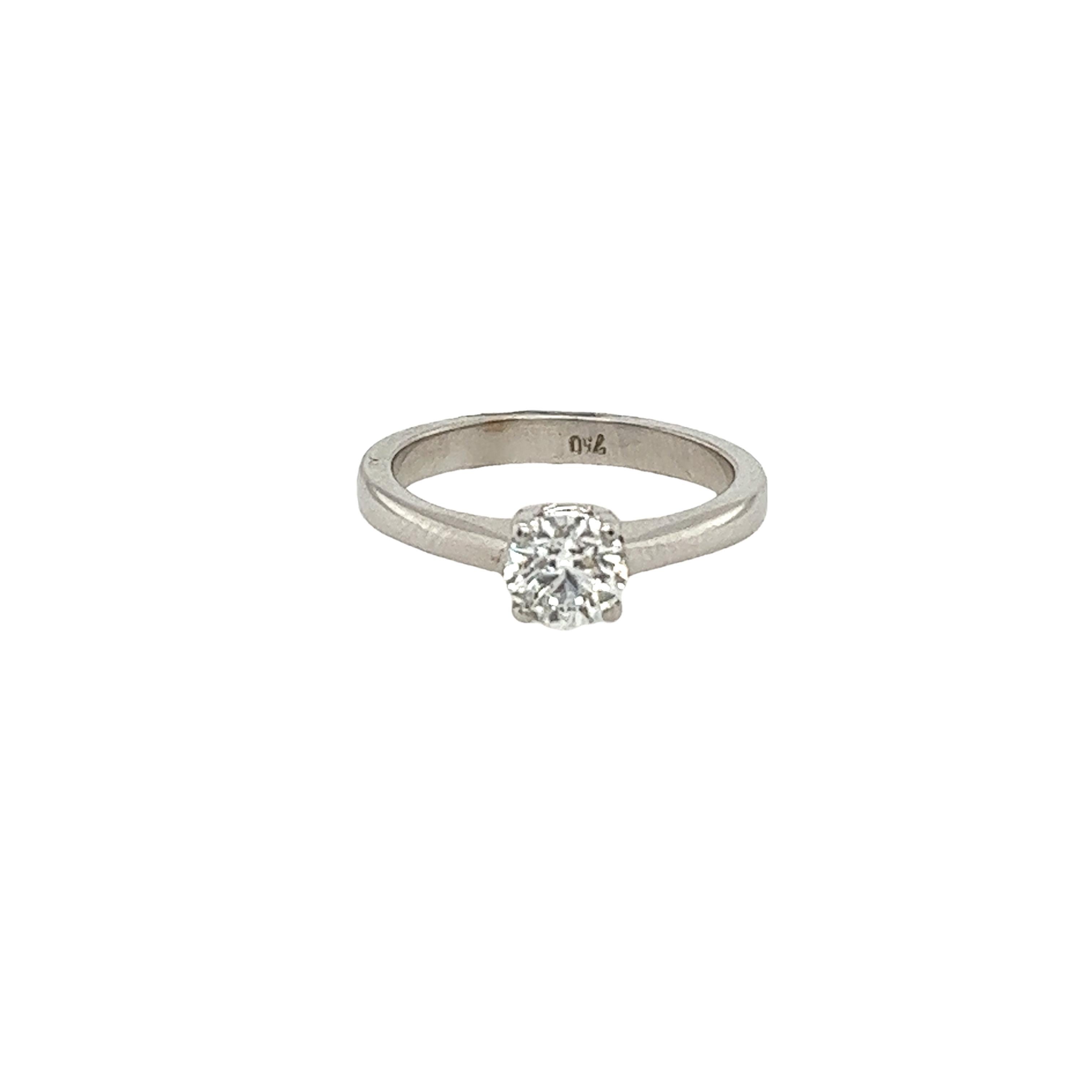 18ct Weißgold Solitär Diamantring mit 0,60ct Brillantdiamant 1