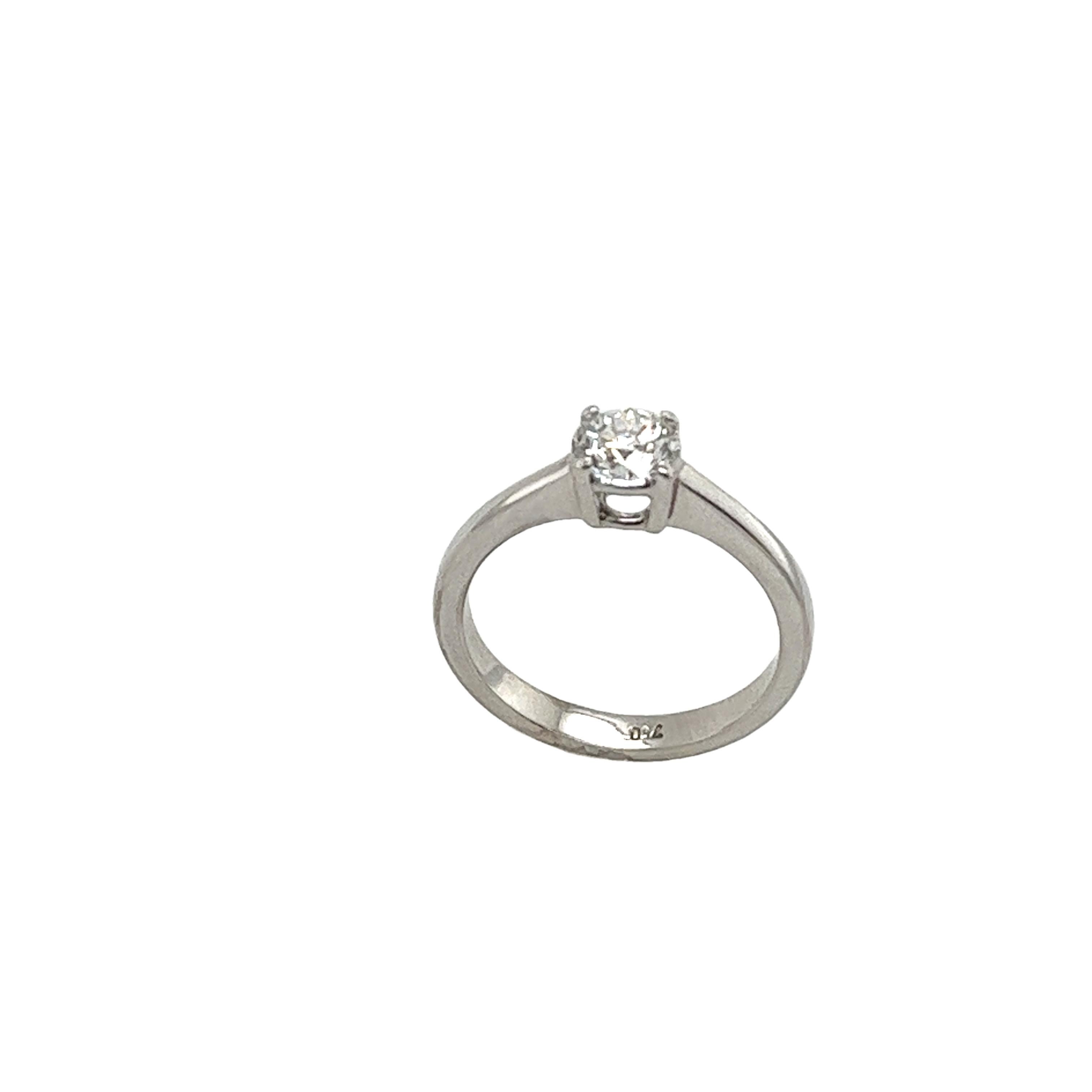 18ct Weißgold Solitär Diamantring mit 0,60ct Brillantdiamant 2