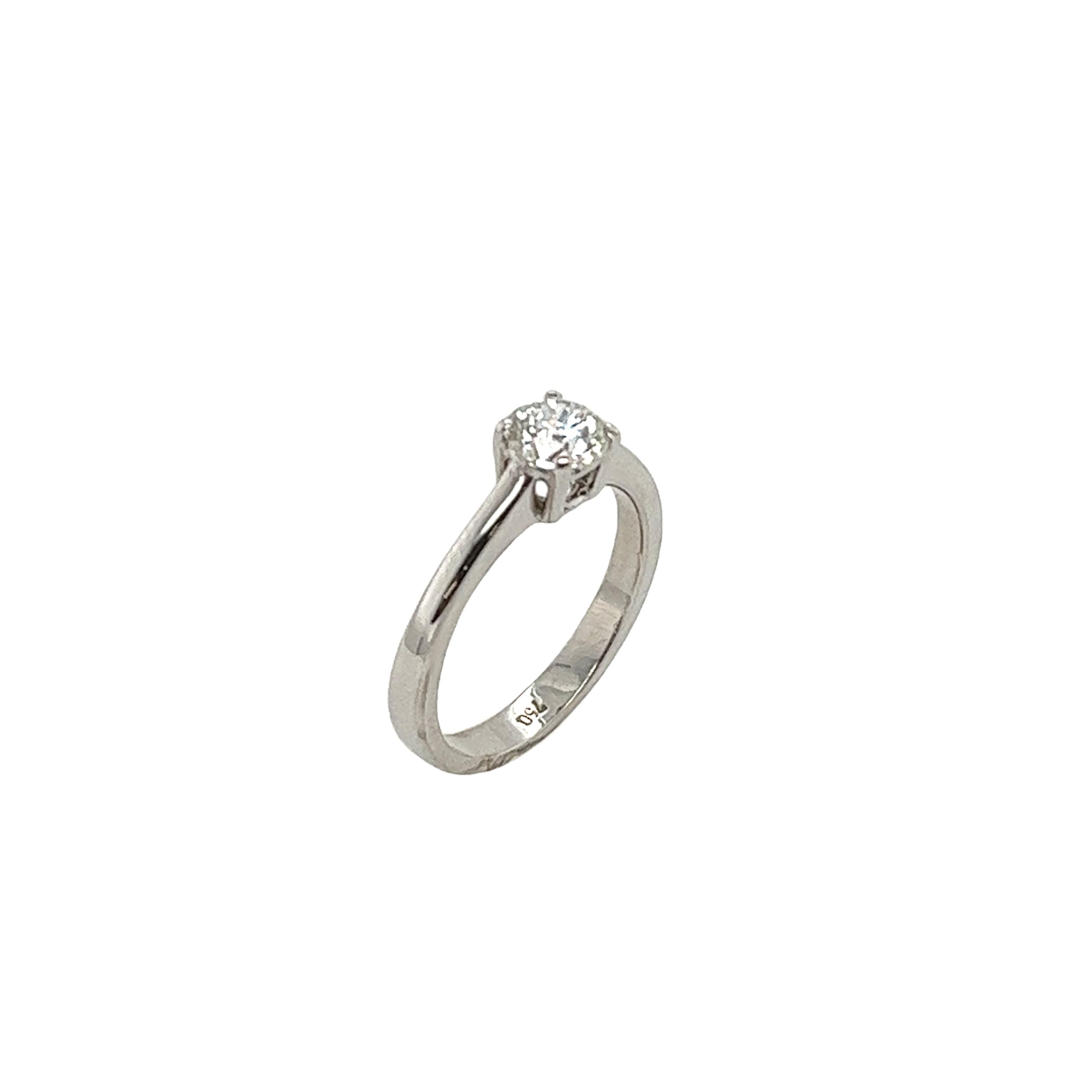 18ct Weißgold Solitär Diamantring mit 0,60ct Brillantdiamant 3
