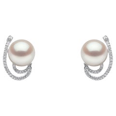 Orecchino con perle dei mari del Sud in oro bianco 18 carati