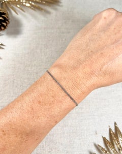 18ct White Gold Stamped Edwardian Curb Link Bracelet with Bolt Ring Clasp