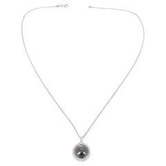 18ct White Gold Tahitian Pearl & Diamond Necklace