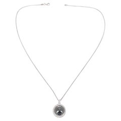 Collana di perle di Tahiti e diamanti in oro bianco 18ct