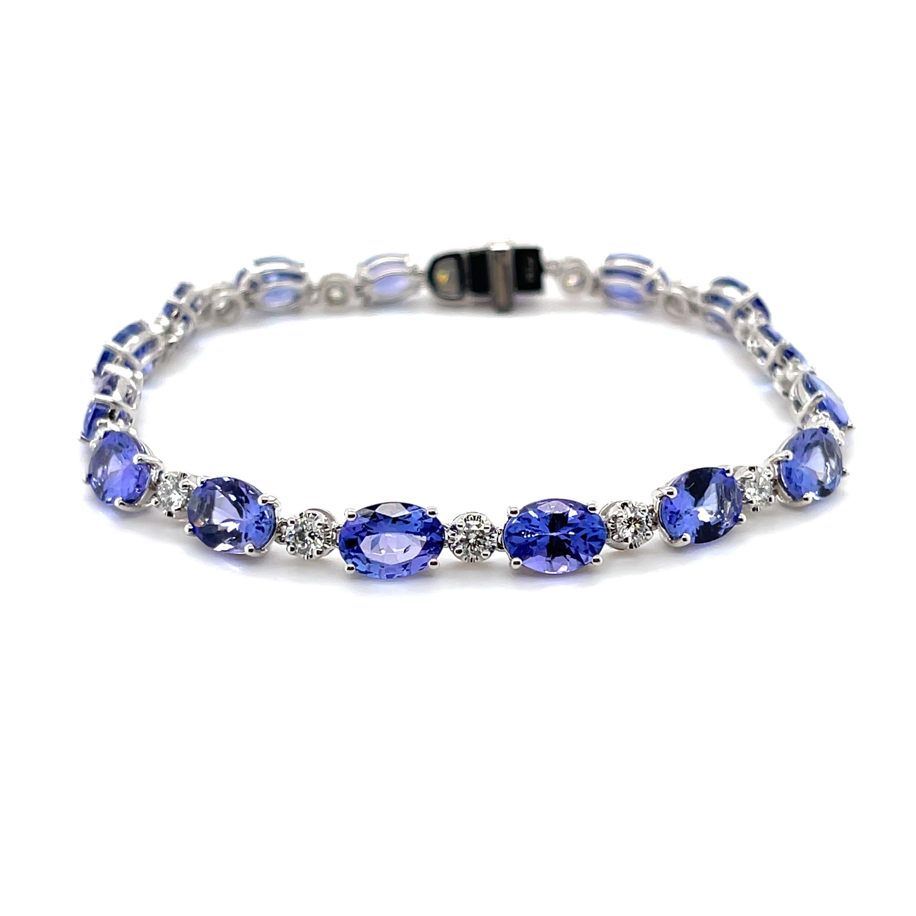 tanzanite bracelet white gold