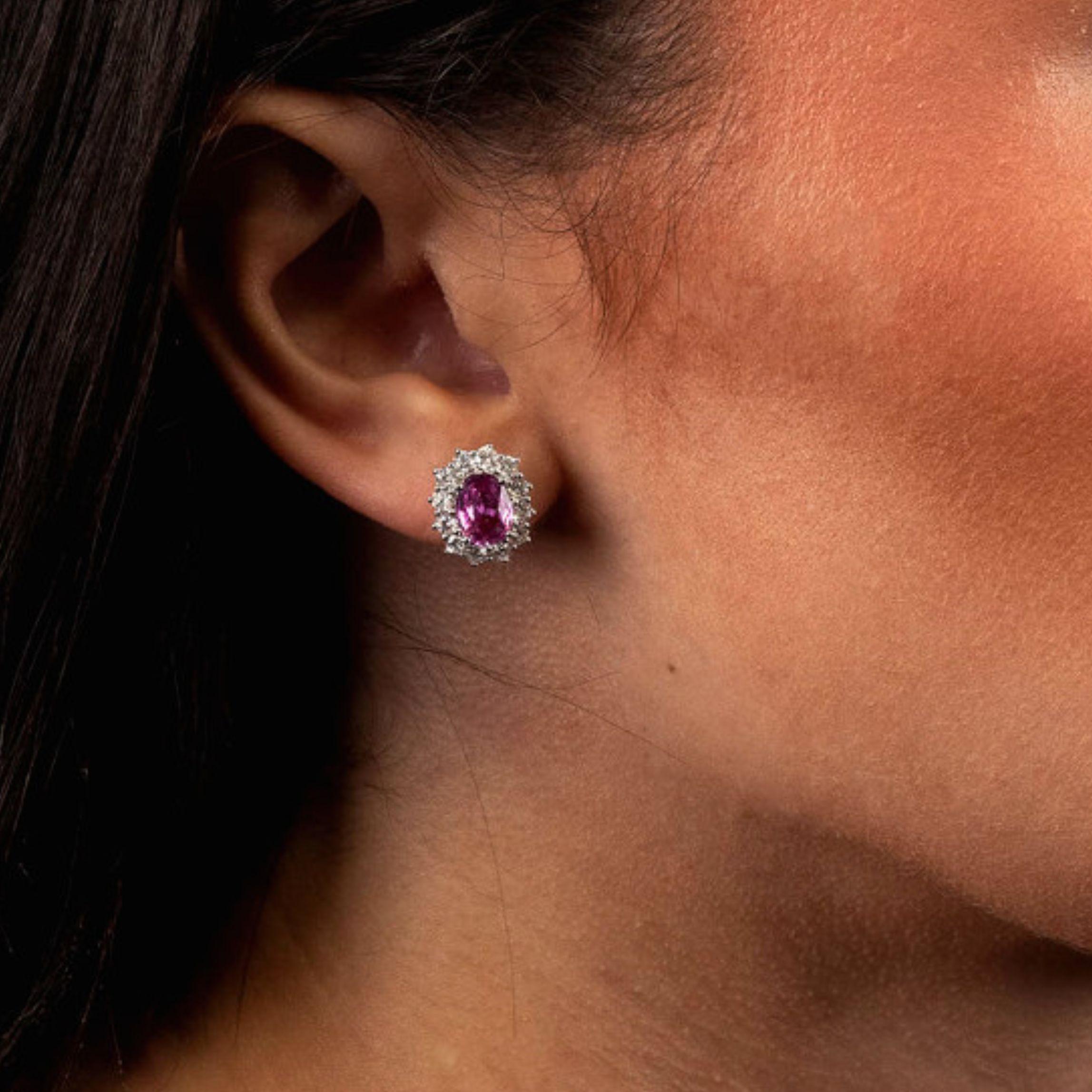 Saphir Rose 1,18 Carats (3 Pierres) – Origine Lac Baringo, Kenya, Non Traité, Qualité SI2
